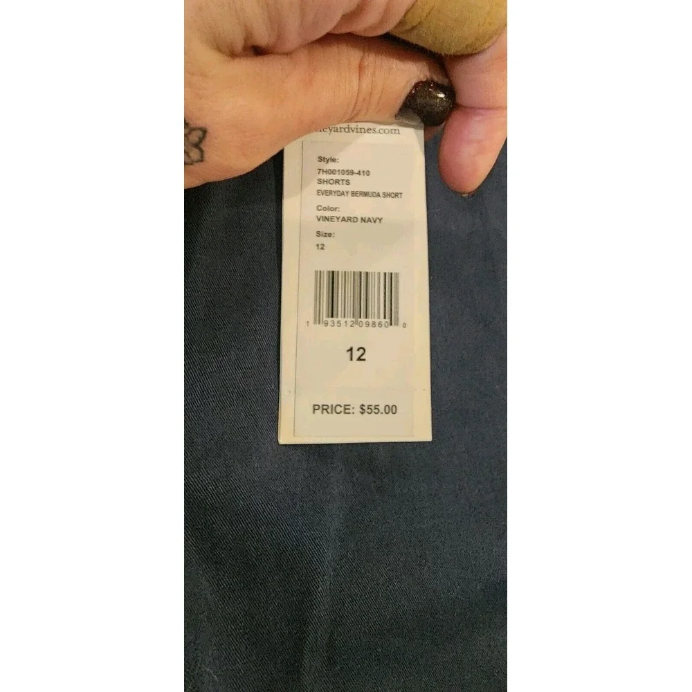 NWT Vineyard Vines‎ Solid Bermuda Short Blue Chino Girls Youth Size 12